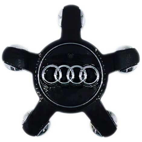 Lot de 4 cache-moyeux de roue pour Audi A3 A4L A5 A6L A8L Q3 Q5, 135 mm, noir-Karteo (1/3)