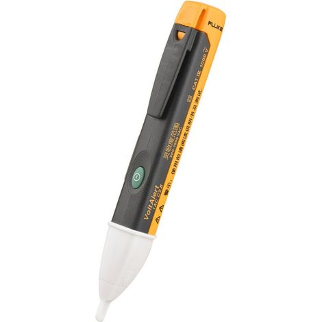 Stylo testeur électrique CHOYCLIT FLUKE Mini détecteur de tension sans contact 200-1000V AC, outil de diagnostic portable haute précision avec alarme sonore et lumineuse, noir et orange (1/5)