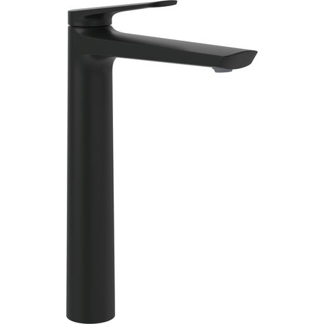 Villeroy & Boch - Robinetterie lavabo surélevée Oasis. Matt Black. Ronde. Hauteur bec 245 mm. sans bonde. Économique en eau avec cartouche céramique (1/4)