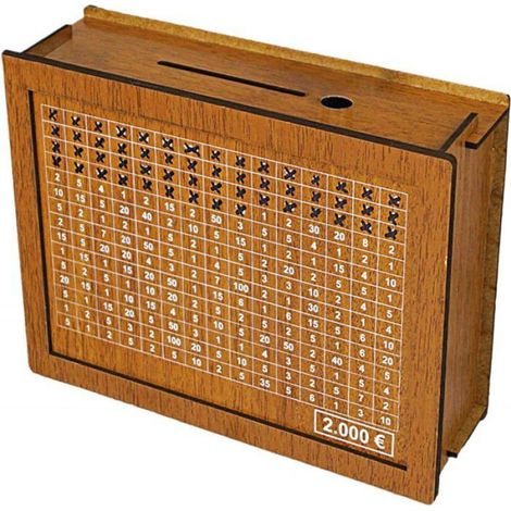 Tirelire En Bois - Compteur Intégré - Pour Enfants Et Apprentissage De L'épargne - 2000 Euros Capacité - 1 Pièce (1/5)