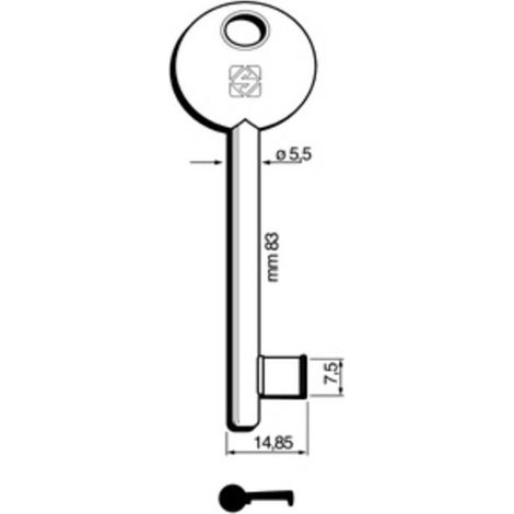 5 x SILCA 6P2S CHIAVE PATENT PARI BRONZATA