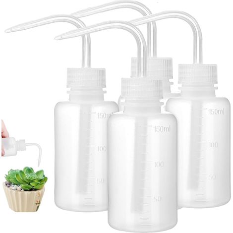 4 pissettes 150 ml avec pipette fine, pour nettoyage labo, arrosage plante ou rinçage précis (1/5)