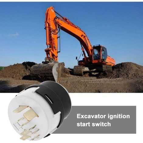 Interruttore di accensione a 9 pin con 2 chiavi, codice articolo 701/80184 50988 85804674, per chiavi di accensione JCB New Holland. (1/3)