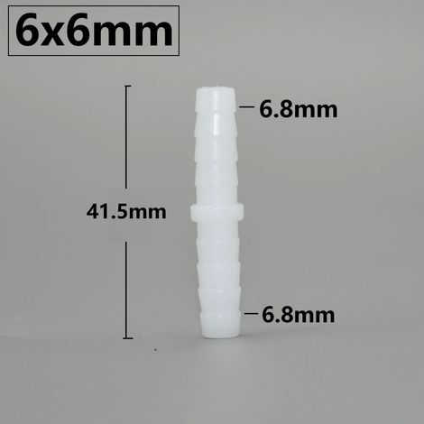 Raccord direct réducteur en PE alimentaire (B) pour tuyau d'irrigation, adaptateur pour pompe à air d'aquarium et tuyau d'irrigation. (1/5)