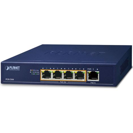 PLANET POE-E304 ampliador de red Transmisor y receptor de red Azul 10, 100, 1000 Mbit/s