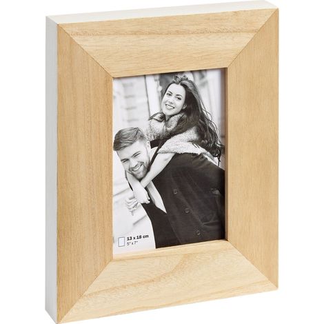 Cadre Photo Naturel-Blanc 13 x 18 cm Laois Portrait Frame RA318W (1/3)
