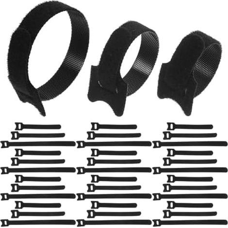 Clips Câbles en Nylon Noir Organisateur de Pratique et Rapide Lot 150 Tête Chat pour Gestion Domestiques - (1/5)