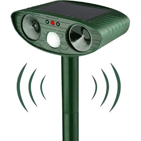 Répulsif Ultrasonique pour Chats et Chiens avec Détecteur de Mouvement PIR, Dispositif de Contrôle des Animaux Étanche