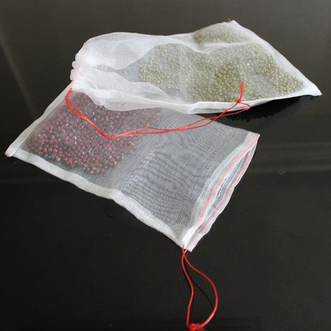 50 PCS Sac de Protection Fruit Sac Maille Contre Les Insectes Sac de Protection Plante avec Cordon de Serrage Sacs en Filet Anti-Insectes Sac à Insectes 20×30 cm pour Raisins, Pommes, Oiseaux (1/4)
