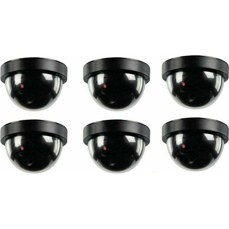 Camera De Surveillance Fausse - Dôme À LED Clignotante - Pour Extérieur - Lot De 6