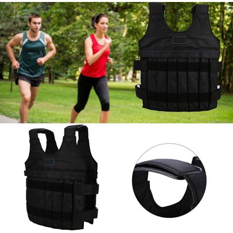Veste lestée ajustable pour entraînement, charge max 20kg, gilet de musculation