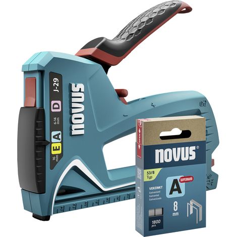 Novus Tools J-29 030-0460 Agrafeuse manuelle pour type d'agrafe Type 53F, Type 53, Type 37, Type 11 Longueur de l'agraf