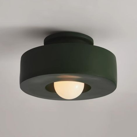 Plafonniers Nordiques Minimalistes et Créatifs, Plafonnier Japonais Wabi-Sabi(Vert,30CM)