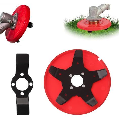 2 Pièces Tete Debroussailleuse Universelle, Efficace Tête de Débroussailleuse, Tete Brosse Debroussailleuse Amphibie, Accessoires Débroussailleuse 2 Formes pour Jardins, Pelouses, Cours (1/5)