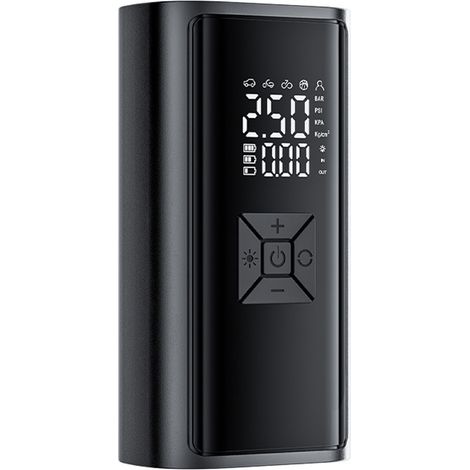 Gonfleur Pneus Sans Fil - 150 PSI - Écran LCD - Arrêt Automatique - 5 Modes Préréglés - LED Multifonction - 4500 mAh - Pour Voiture Moto Vélo Ballon - 1 Pièce (1/5)