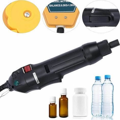 Elektrische Hand-Flaschenverschließmaschine mit hoher Geschwindigkeit von 20-50 Verschlüssen pro Minute für runde Kappen mit 10-30mm Durchmesser (1/5)