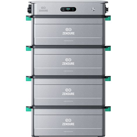 Zendure SolarFlow 2400AC, Gestion de Puissance Couplé IA AC Système, Gestion du Stockage d'Énergie Domestique, Entrée et Sortie 2400W, 17,28kwh Capacité Extenable, avec Batteries 4xAB3000X
