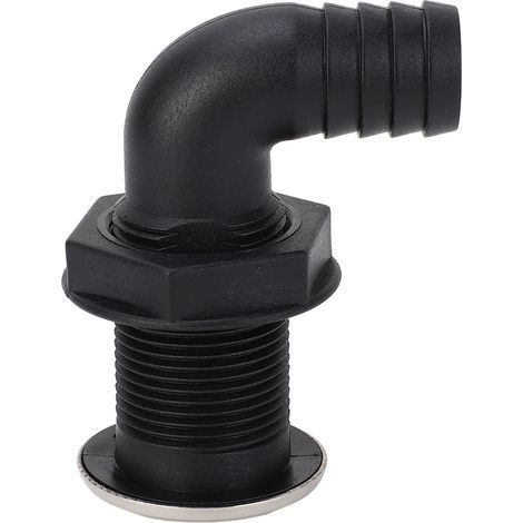 Bouchon de vidange marin Nylon 25mm Tube coudé 90° Hauteur 96mm Étanche pour Bateau Kayak Yacht Installation sans outil Robuste (1/5)