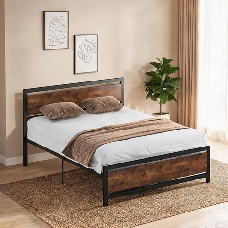 Canapé convertible brun Rustique en acier MDF 208 x 167 x 103 cm (1/5)