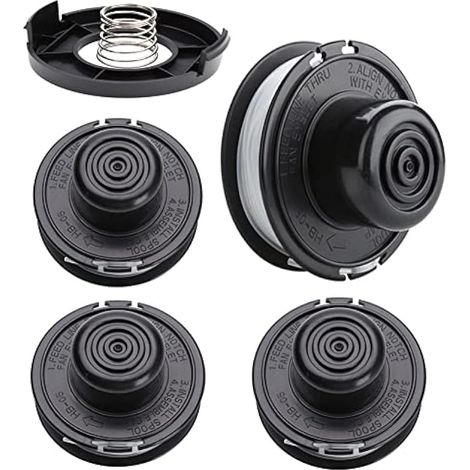 Carrete de hilo adecuado para desbrozadora Black & Decker GL250 GL310 GL360 GL360SB A6226 (4 piezas)