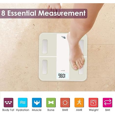 USB Body Scales, Connected Scales, Bluetooth Compatible Bathroom Scales (1/4)