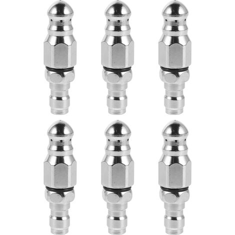Lot de 6 buses rotatives pour nettoyeur haute pression - Tête de débouchage haute pression, raccord rapide 1/4 pouce pour le nettoyage des canalisations et des égouts, utilisation