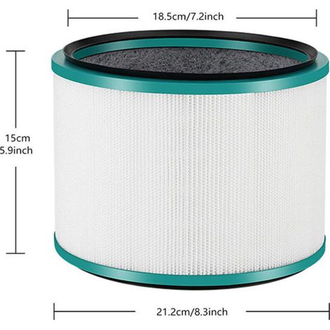 Filtro aria di ricambio a carboni attivi per purificatore d'aria Dyson HP03 HP02 Pure Hot + Cool Link e purificatore d'aria da scrivania Dyson DP01. (1/4)