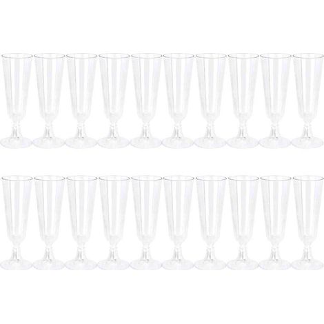 Transparente Kunststoff-Sektgläser, Einweg-Cocktailbecher für Hochzeitsfeiern