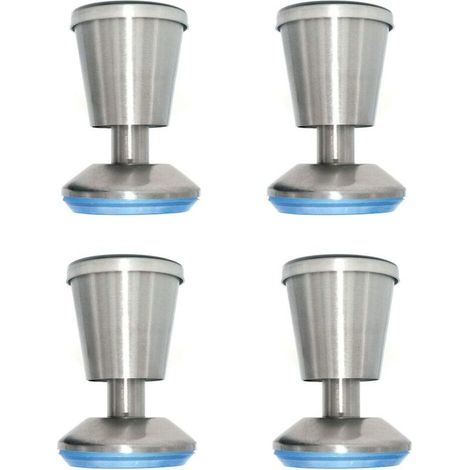 Set of 4 stainless steel furniture legs Height 80 mm Adjustable height 0-5 mm (1/5)