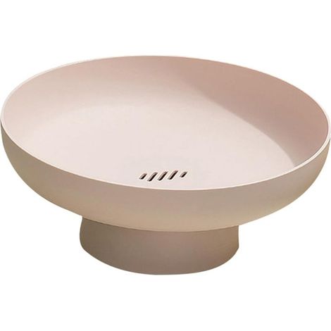 Panier, plateau à fruits, décoration intérieure, plateau de rangement pour fruits, présentoir à en-cas, présentoir à gâteaux rond, plateau rose - (1/5)