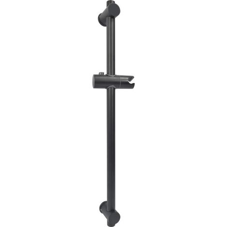 Sliding shower bar black stainless steel shower bar total height 660 mm with mounting bracket adjustable in height and tilt (1/5)