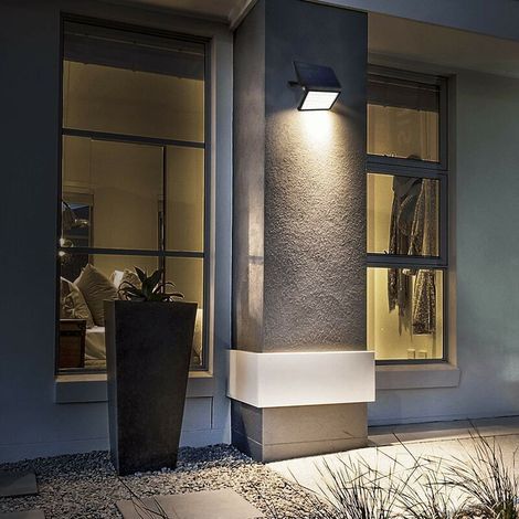 Lampe solaire d'extérieur lumineuse solaire Split 1000 lumens 48 LED IP65 étanche extérieur à énergie solaire projecteur de sécurité adapté pour mur porche abri maison garage