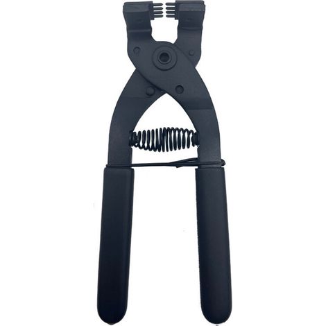 Pinza manuale silenziosa in acciaio al carbonio da 17 cm per lavorazione della pelle, strumento per forare 4 mm (4 mm - 4 denti)