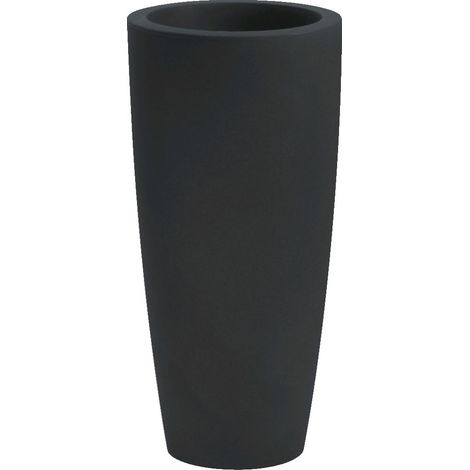 Vaso tondo alto resina TALOS cm. 70 ANTRACITE (1/5)