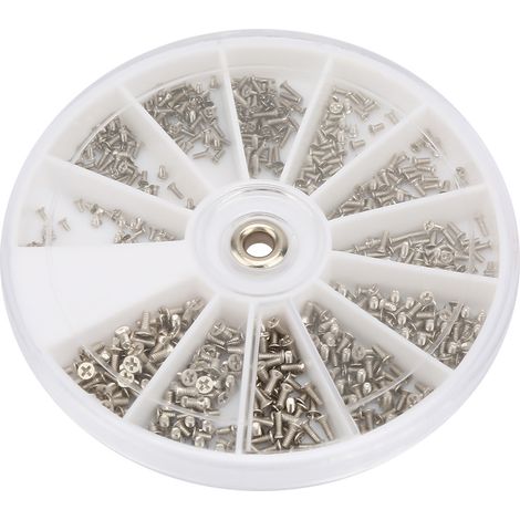 Boîte de 600 vis à tête cruciforme plate en acier inoxydable M1.0, M1.2, M1.4 et M1.6 pour lunettes (1/5)