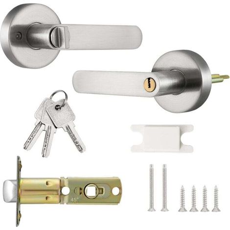 Ronde Bouton Serrure Verrouillage Porte,Serrure de Porte Design Tulipe,Bouton de Porte Rotatif,Poignée de Porte Rotative (1/4)