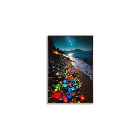 Impression sur toile, couleurs laquées, avec cadre -b- cm 60 x 3,5 x90 (1/5)