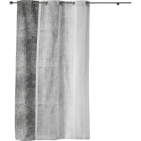 Rideau a oeillets 140 x 240 cm Textilio Gris (1/5)