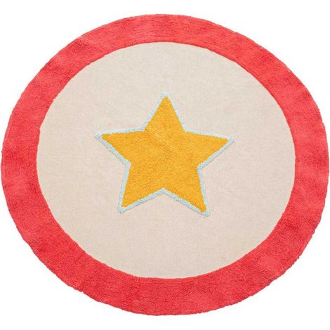 Tapis Rond Enfant Circus 120cm Beige (1/3)