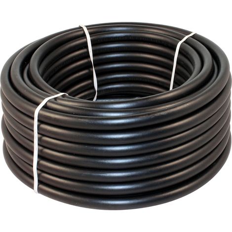 Tuyau d'arrosage 100m – Diamètre 16mm – Polyéthylène noir pour irrigation – Résistant aux UV et aux intempéries – Rain
