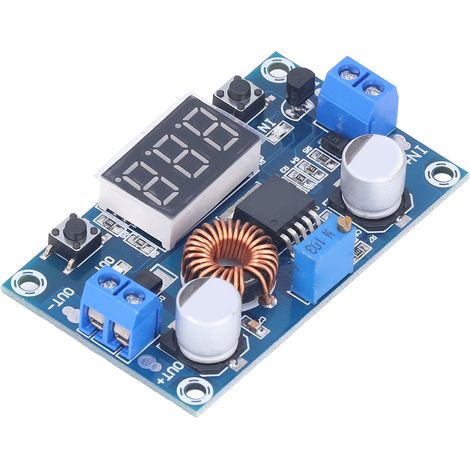 Module de conversion DCDC 75W 5A XL4015, régulateur abaisseur ajustable avec afficheur de tension, carte haute puissance pour alimentation. (1/5)