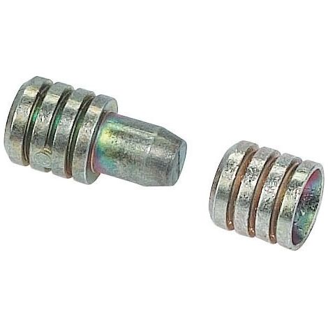Itar – Tourillon et douille zamac – Décor zingué blanc – Diamètre 10 mm – Pour allonges de table – Vendu à l'unité (1/3)