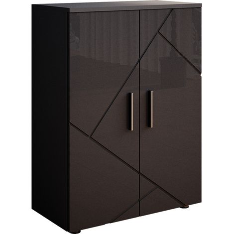 Mobiletto bagno Irma, Antracite lucido, 60 x 81 cm, Vicco (1/5)