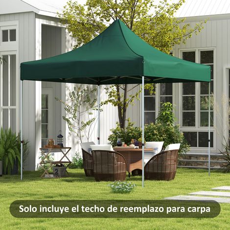 Toit remplacement tente Vert pliante oxford 3x3 m pointu imperméable anti uv foncé