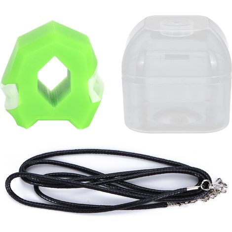 Mâchoire tonique boule d'exercice portable vert clair, masseur facial musclé masséter avec boîte et cordon (1/5)
