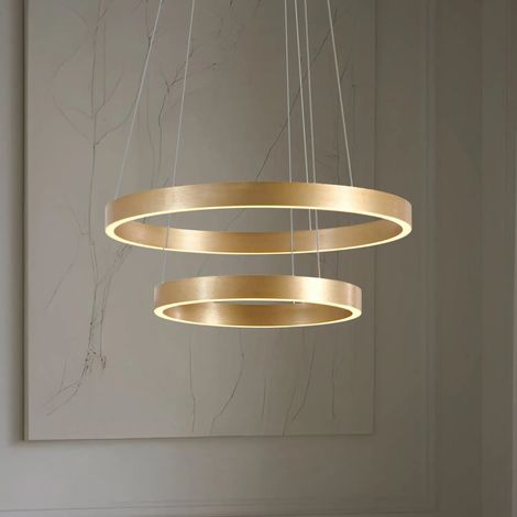 [NEUWERTIG] B-Ware Lucande Pendelleuchte Hängeleuchte Led Gold Metall Leuchte Lampe Dimmbar107