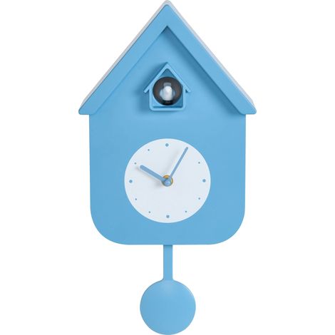 Horloge à Coucou Moderne avec Son d'Oiseau à Pendule Bleue Bonneval (1/5)