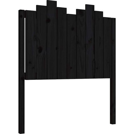 vidaXL Kopfteil Schwarz 96x4x110 cm Massivholz Kiefer