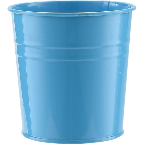 Eleganter Miniatur-Blumentopf aus Eisen – 10 x 10 x 8 cm (Rosa, Weiß, Grün, Blau) – Robust und wasserfest – Moderne Wohndekoration – Ideales Geschenk (1/5)