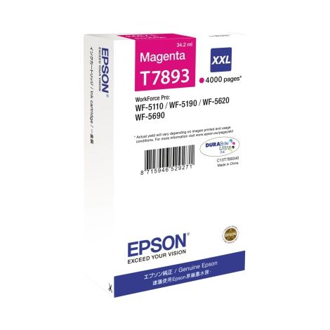 Epson C13T789340 Druckerpatrone T7893 XXL Magenta 4,000 Seiten (C13T789340) (1/2)